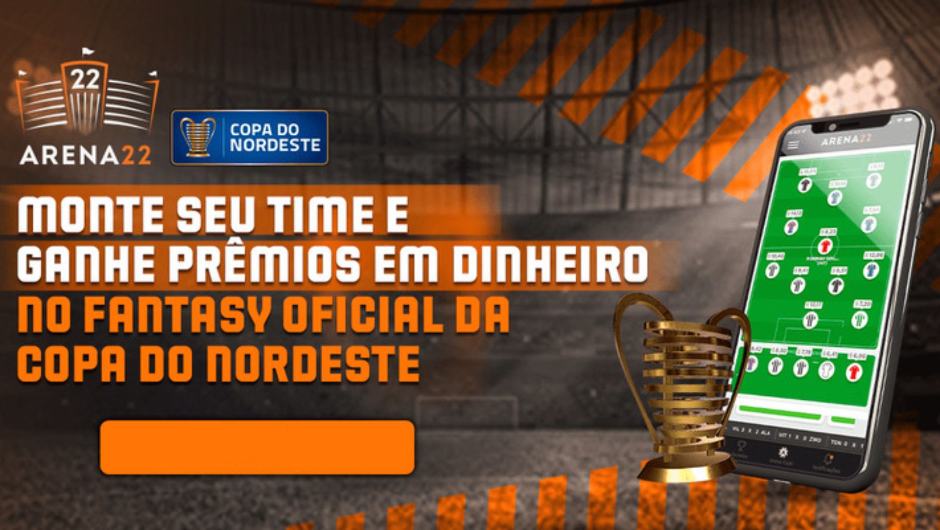 Arena 22 é o fantasy game oficial da Copa do Nordeste. Game tem várias modalidades e torneios de tiro curto.