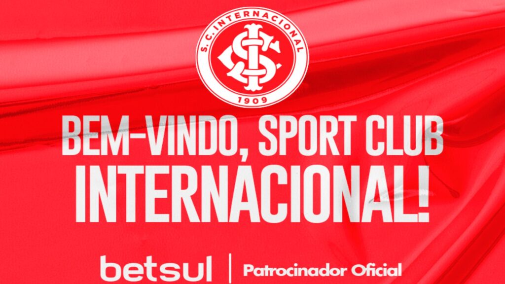 A Betsul anunciou um acordo de patrocínio com o Sport Club Internacional da Série A