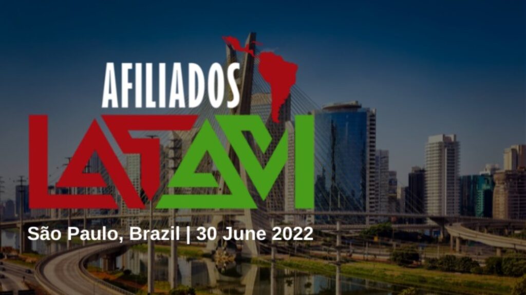 Primeira edição do Afiliados Latam - São Paulo está confirmada para o dia 30 de junho e ocorrerá em São Paulo.
