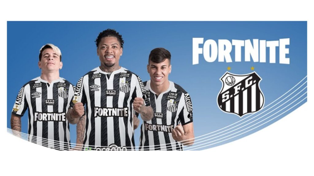 O Fortnite será o patrocinador master da Seleção Santos FC na final da CONMEBOL Libertadores.