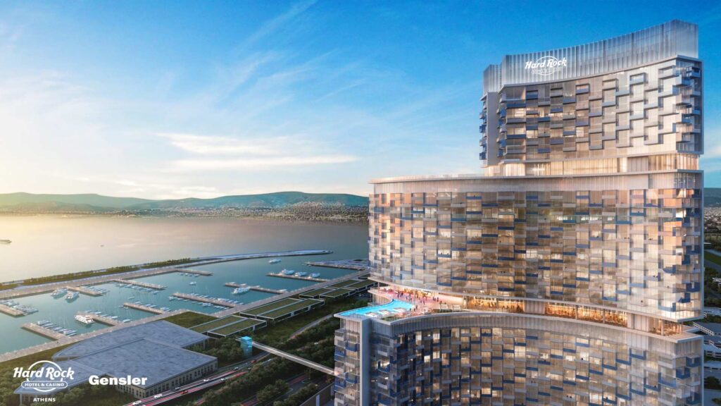 A construção do Hard Rock Hotel & Casino Athens será feita em parceria com a construtora GEK Terna.