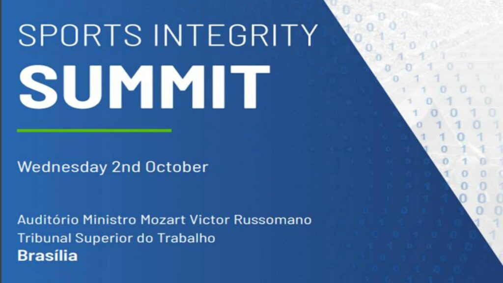 O Sports Integrity Summit acontecerá em Brasília no dia 2 de outubro. O evento foi organizado pela International Governance and Risk Institute (GovRisk) e a empresa Genius Sports e reunirá os principais formuladores de políticas